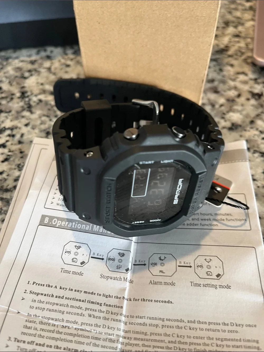 Digital Sports Watch - Black